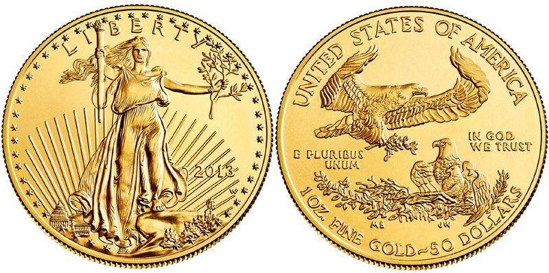 Gold coins (1/10–1 oz) on eBay