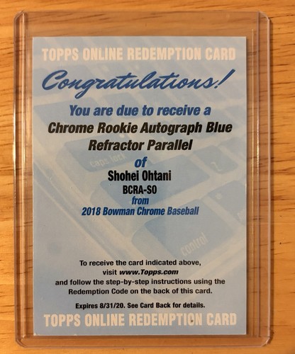 Shohei Ohtani 2018 Bowman Chrome on eBay